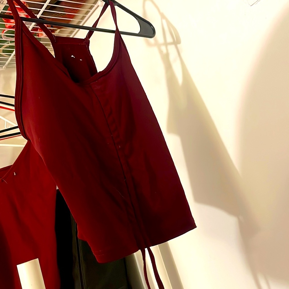 Tank top/ crop top cherry red